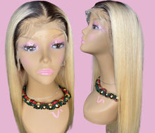 Platinum Frontal Wig With Dark Roots (Transparent Lace)